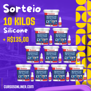 SORTEIO 10 kilos de borracha de silicone e cursos de formas